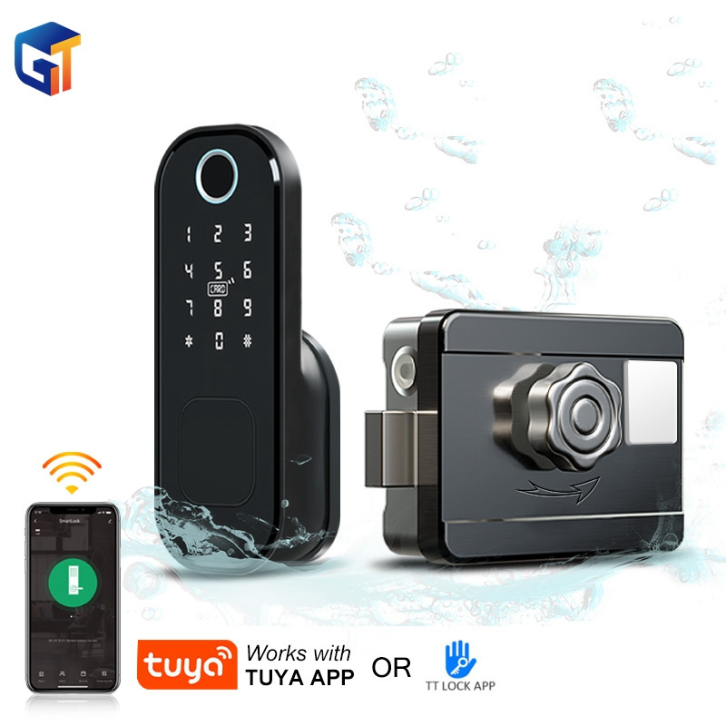 G-Tech plus Keyplus Electronic Security Smart APP WiFi Digital Code IC Card Biometric Fingerprint Door Lock for Home