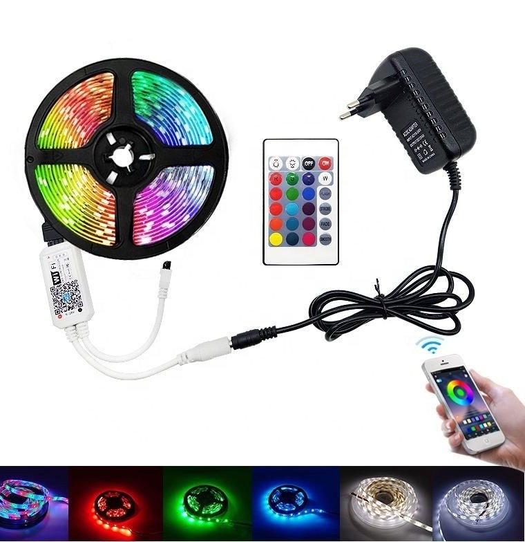 G-Tech plus 240v 230v 110v 220v rgb 5050 Colour Change Led Strip Lights with Remote Light Strip Wholesale