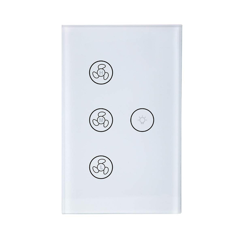 G-Tech plus Smart Fan Light Switch Touch Panel Electric Wifi Ceiling Fan Regulator Switch Supports Alexa and Google Home