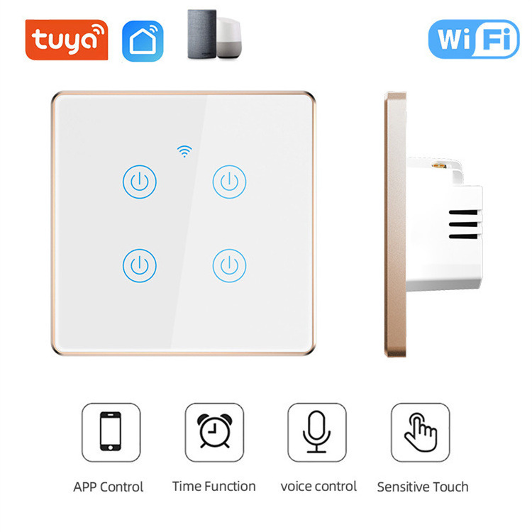 G-Tech plus Smart Switch Tuya Interruptor Inteligente WIFI Alexa Control EU Version Light Wall Switch 2 Gang