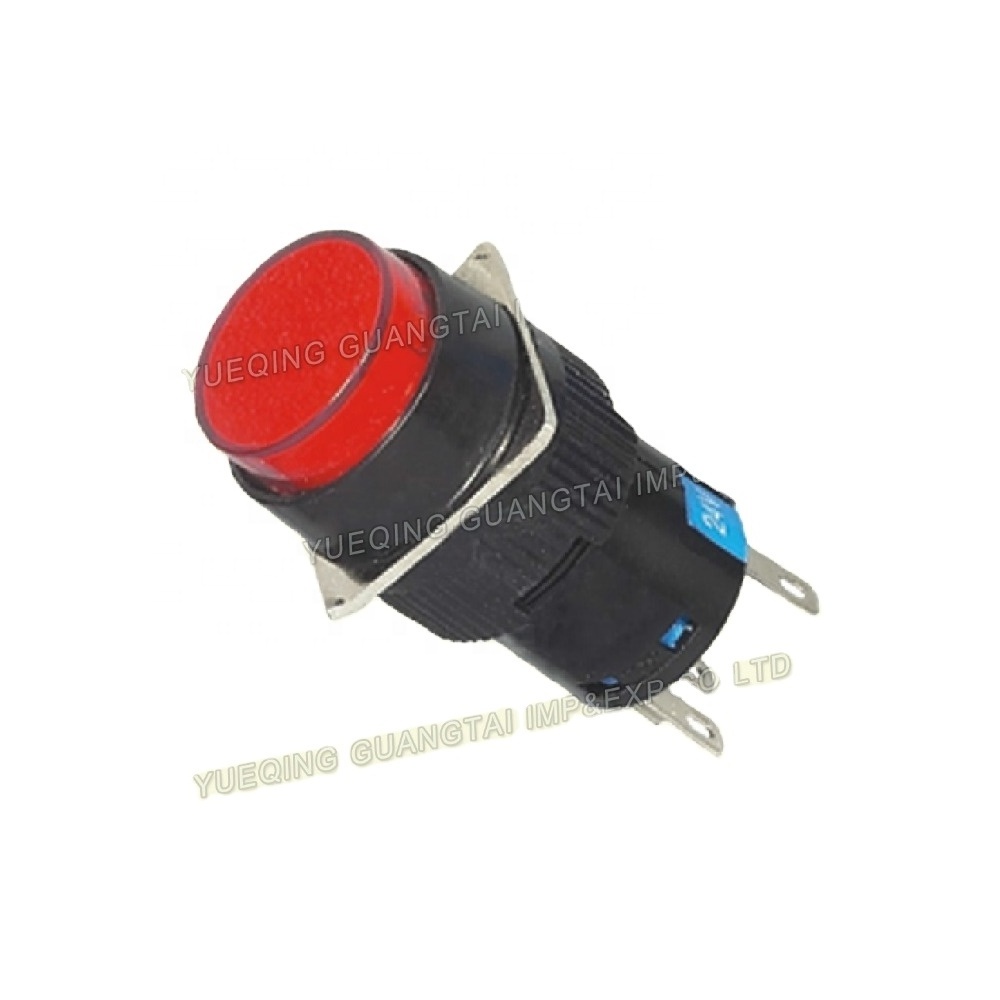 High Quality TA16-E11D 16nmm red led momentary maintained 6v 12v 24v 48v 127v 220v indicator light push button switch