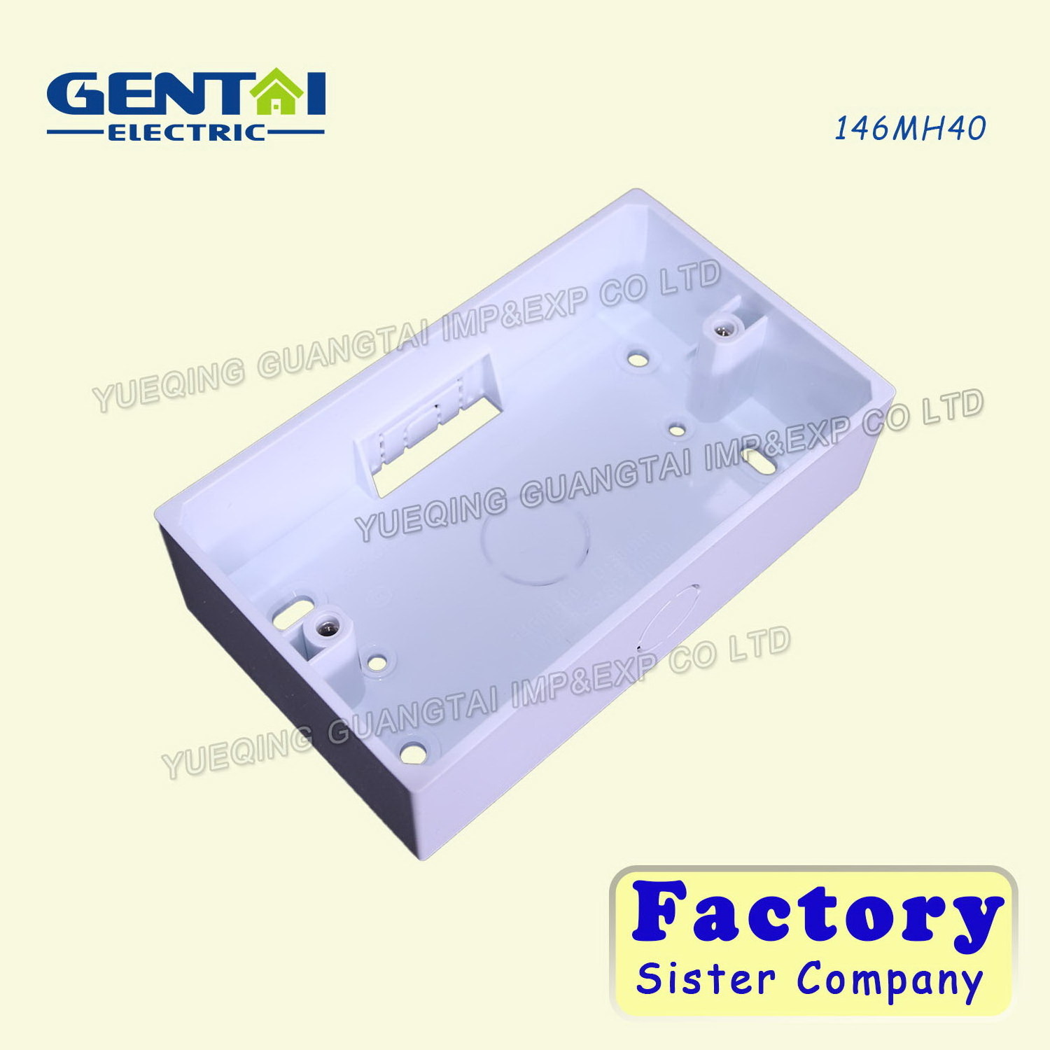 High Quality 146*86*40 Exposed Style Surface Mounted Flame Retardant Plastic Wall Switch Socket Box Junction Box