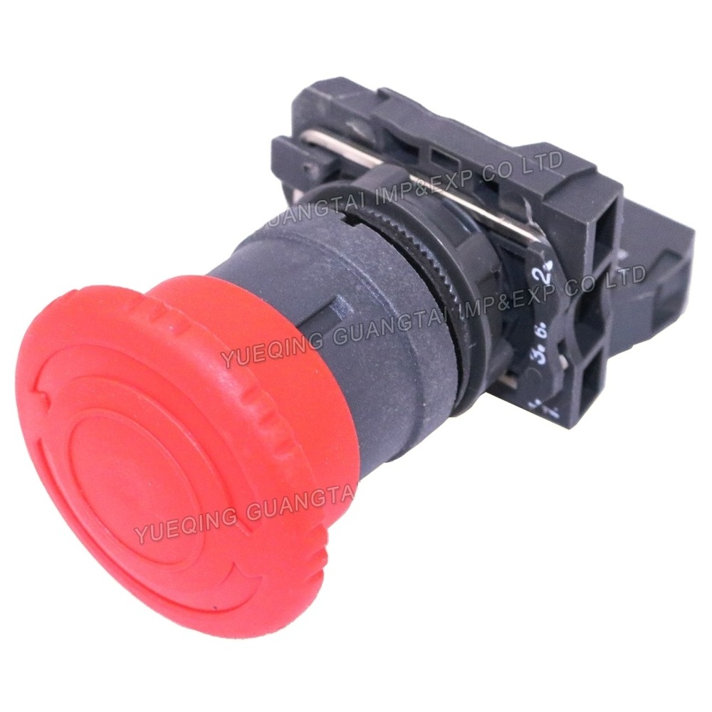 High Quality 22mm Emergency lock Turn reset push button switch