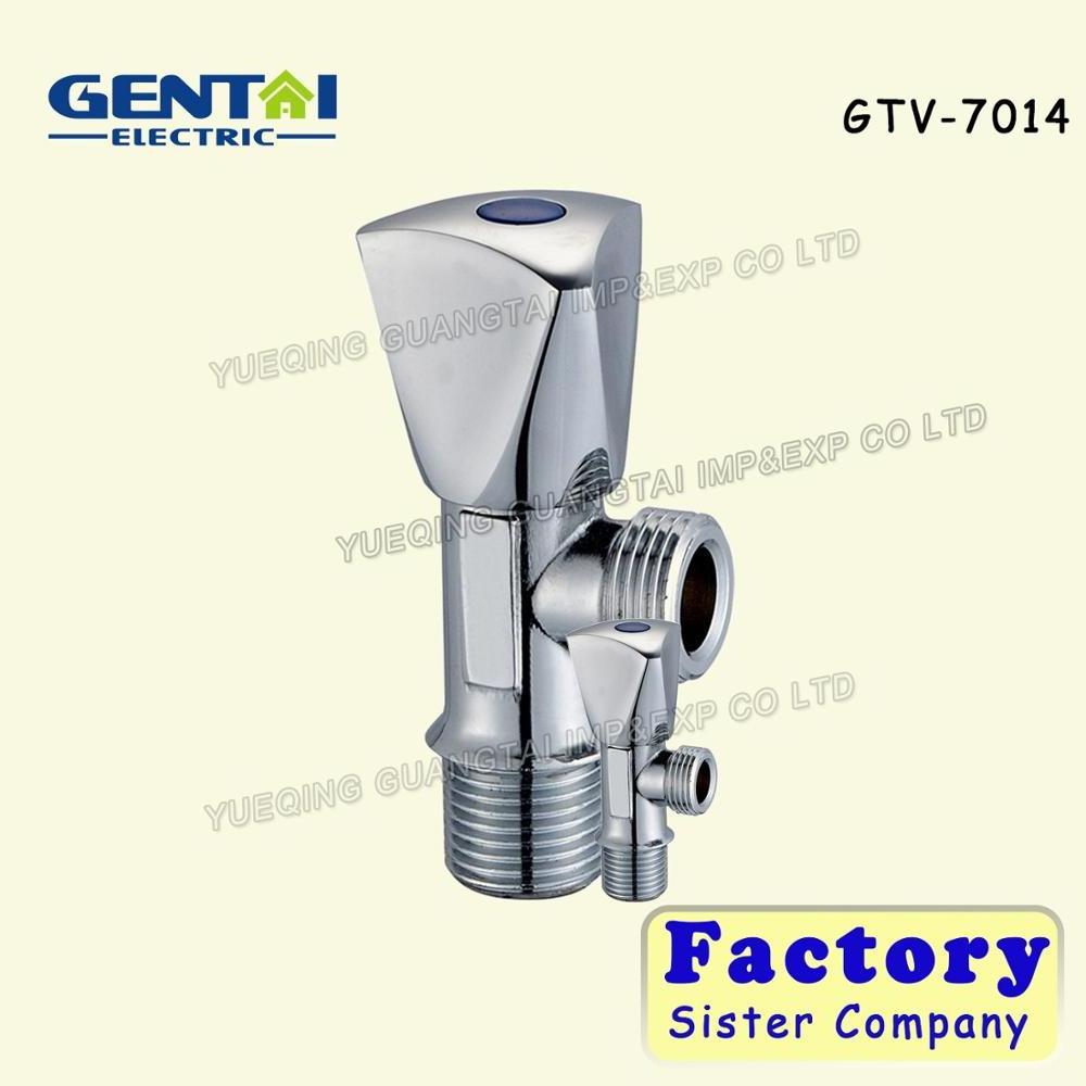 High Quality toilet zinc handle Ceramic cartridge brass chrome plating stop angle valve