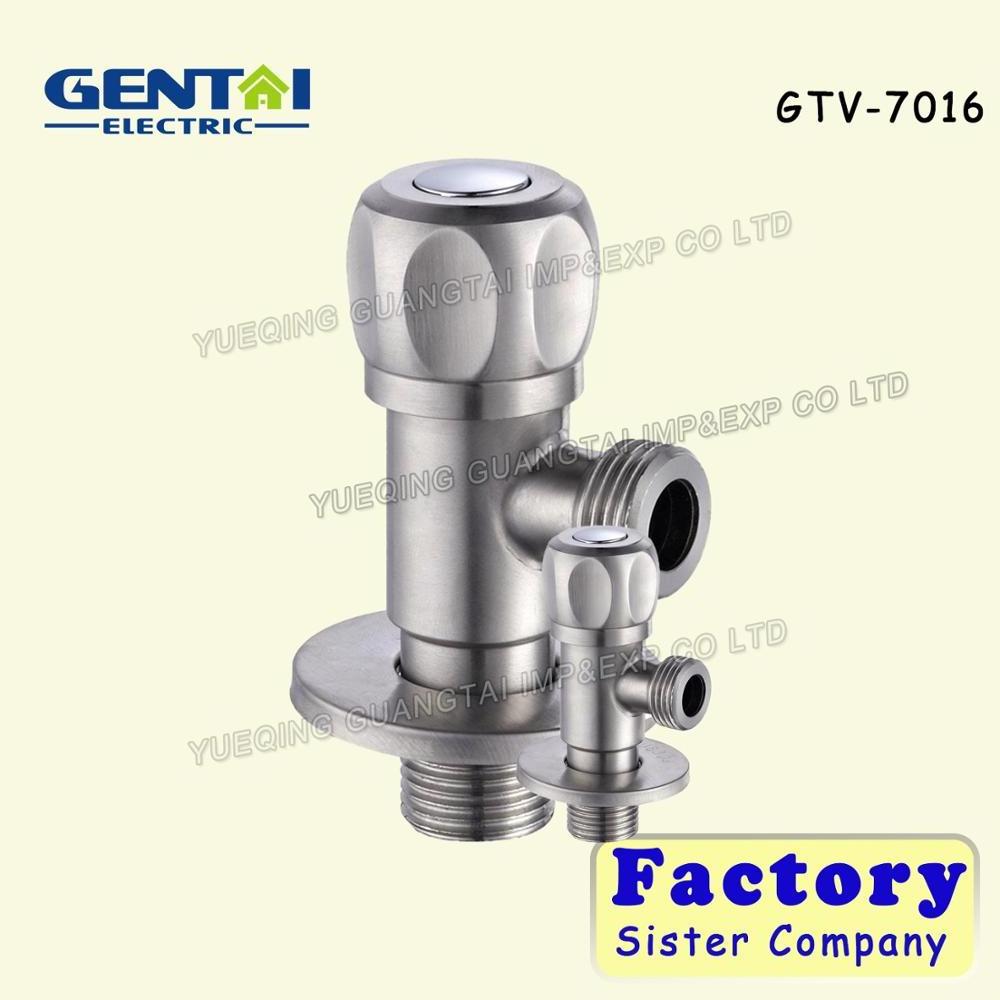 High Quality toilet zinc handle Ceramic cartridge brass chrome plating stop angle valve