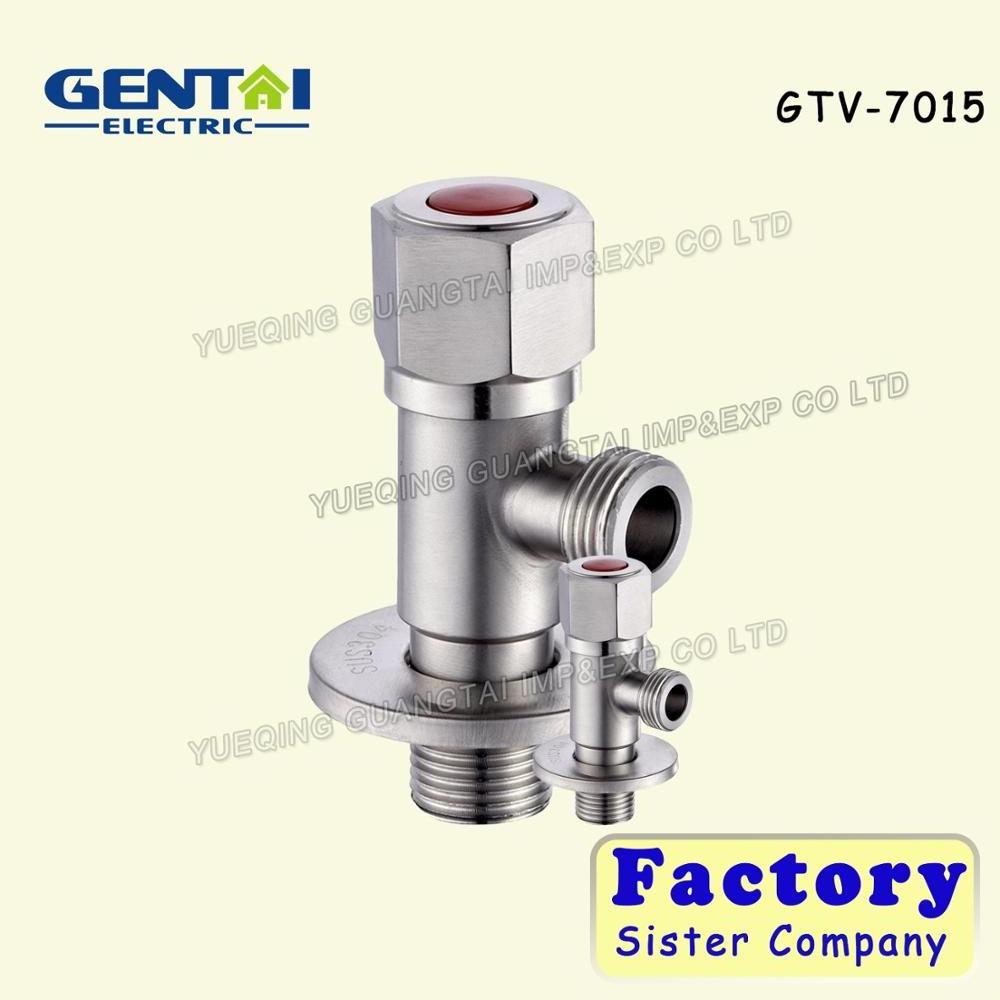 High Quality toilet zinc handle Ceramic cartridge brass chrome plating stop angle valve