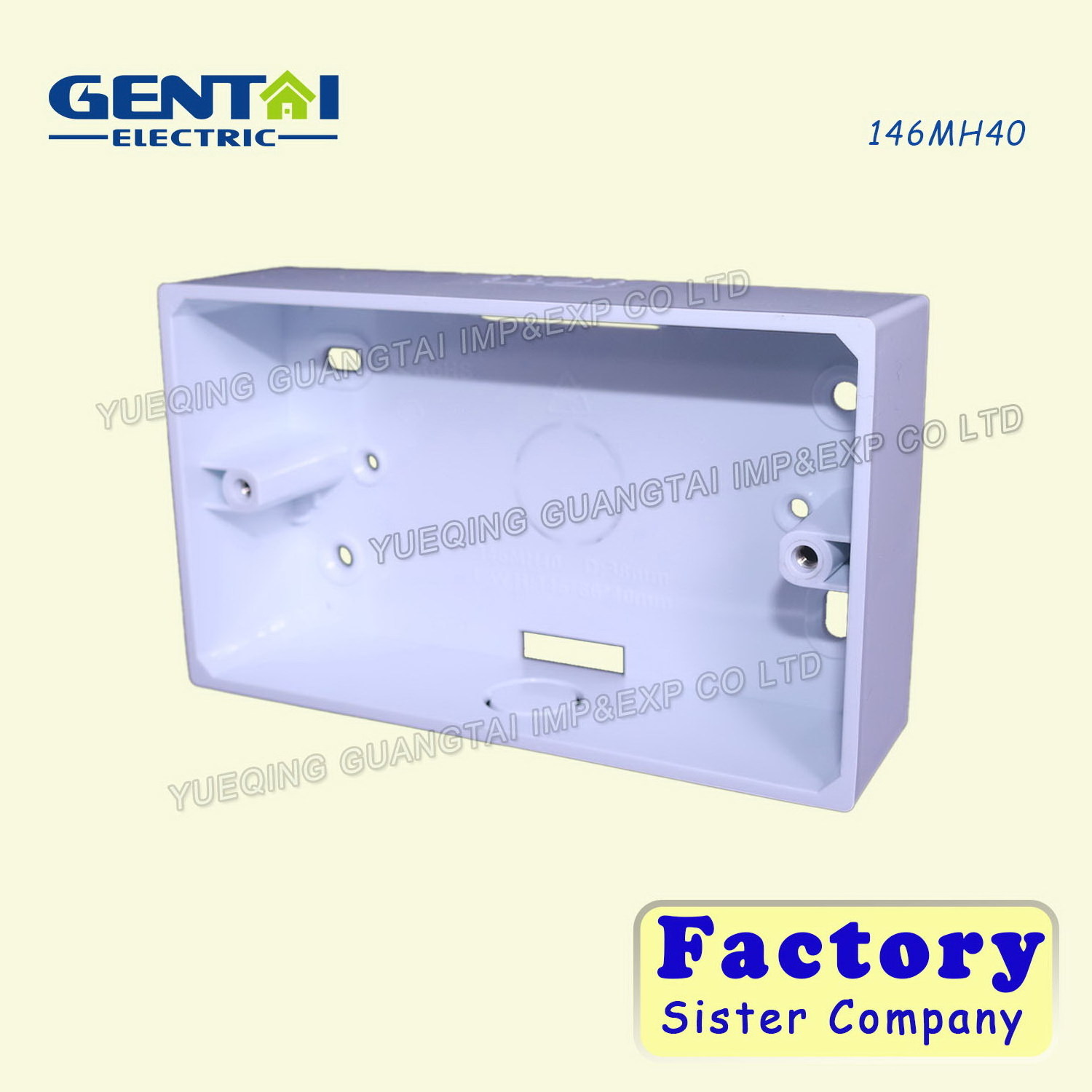 High Quality 146*86*40 Exposed Style Surface Mounted Flame Retardant Plastic Wall Switch Socket Box Junction Box