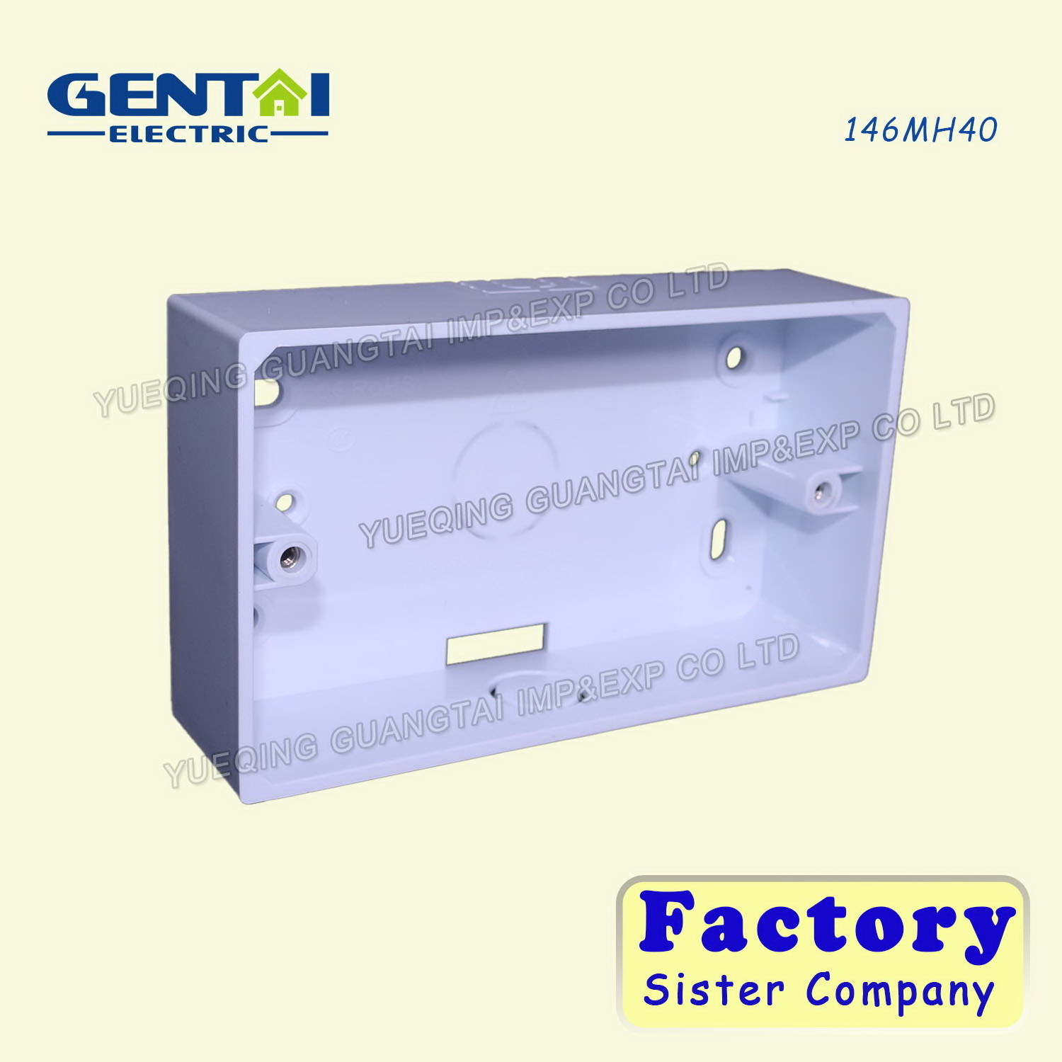 High Quality 146*86*40 Exposed Style Surface Mounted Flame Retardant Plastic Wall Switch Socket Box Junction Box