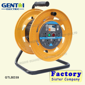 High quality multi-socket drum cable reel with circuit breaker