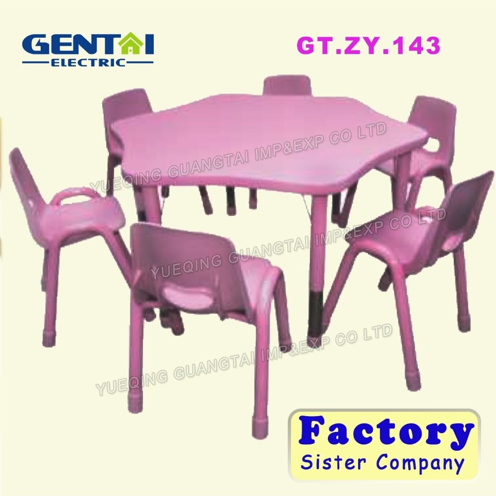 wholesale price folding plastic children table and chairs for nursery furniture, kids table and chairs for kindergarten