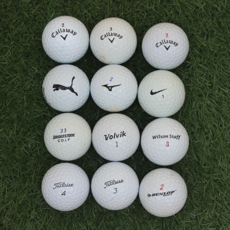 2021 Different branded grade lake golf ball and different rank recycled used golf balls 24 pcs