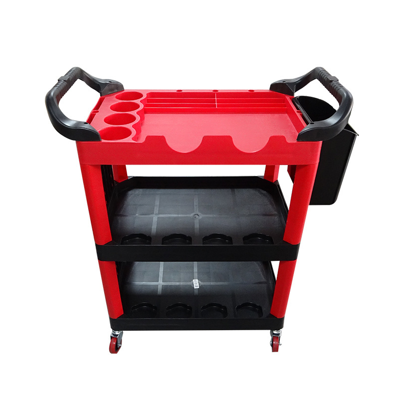 Car detailing tool multi-purpose plastic cart trolley cleaning cart beauty of car wash