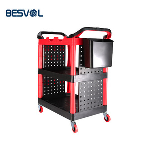 Car detailing tool multi-purpose plastic cart trolley cleaning cart beauty of car wash