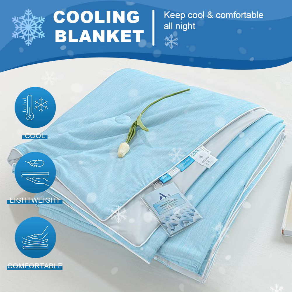 Manufacturer Lightweight Breathable Soft Comfy Cooling Throw Cold Blanket