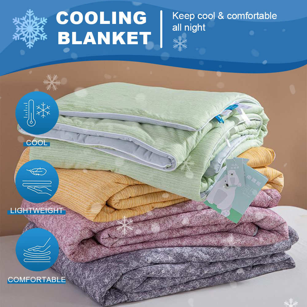 Manufacturer Lightweight Breathable Soft Comfy Cooling Throw Cold Blanket