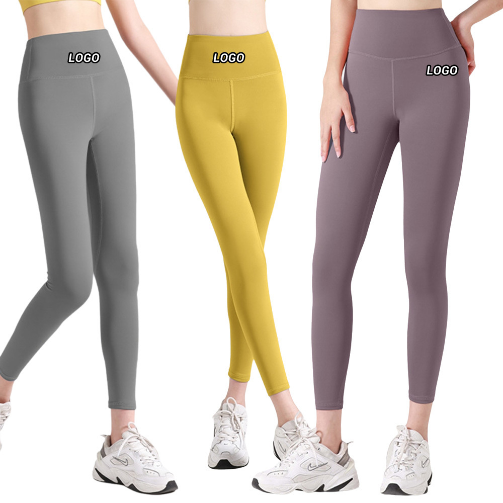 Free Sample Soft Breathable Buttock Compression Tight Lift Buttock Sports Running Fitness High Waist Bottom Women Yoga Pants