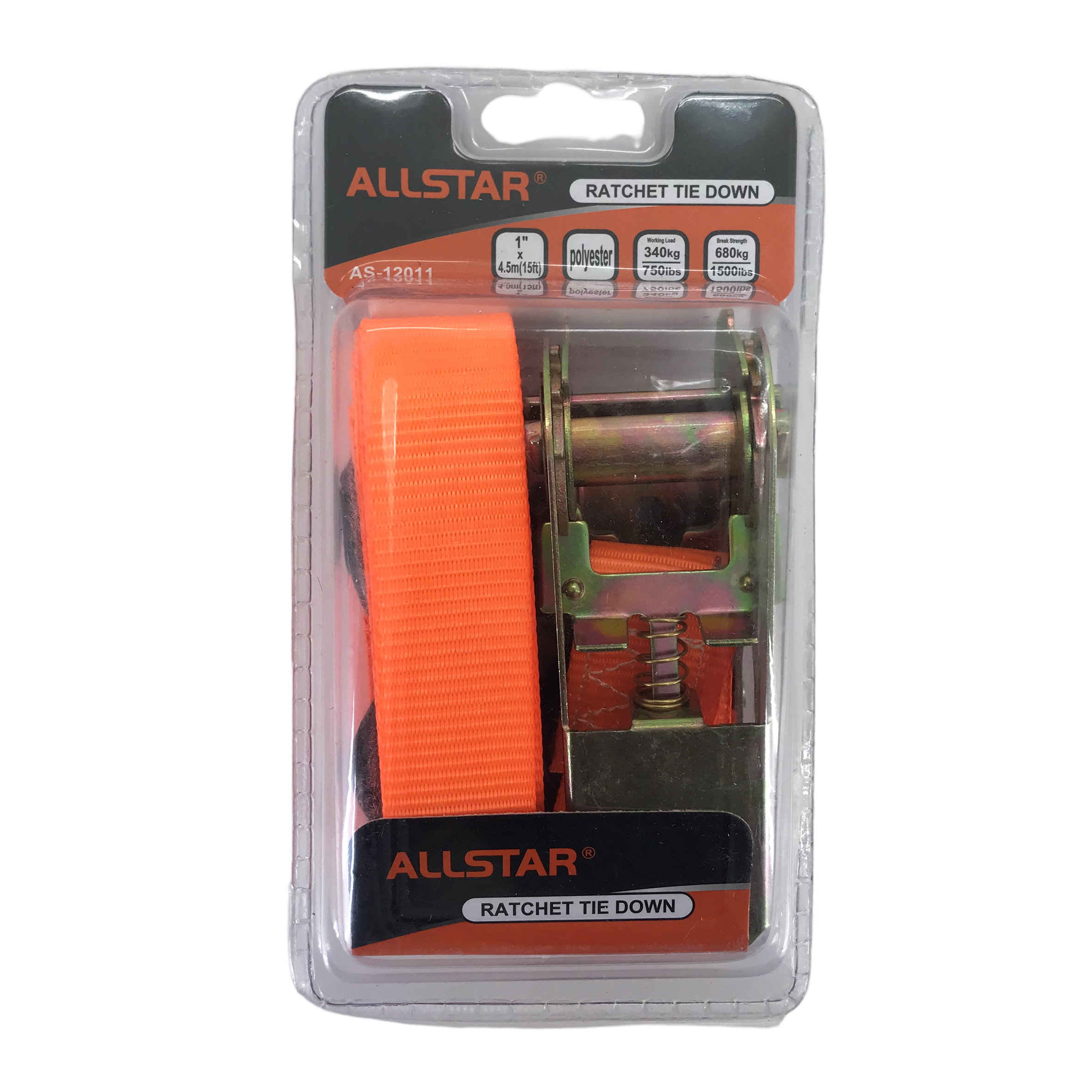 All Star Factory Direct Sale Professional Light Duty Quick Release Small Ratchet Tie Down Straps 1 inch x15 FT with S hook 680kg