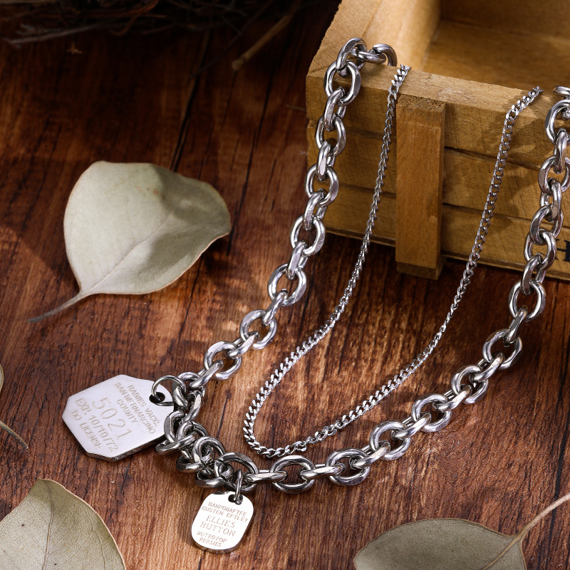 Punk Chain Golden/Silver Color With Pendant Necklace For Women Men Padlock Pendant Necklace 2022 Statement Gothic necklace