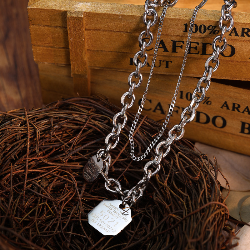 Punk Chain Golden/Silver Color With Pendant Necklace For Women Men Padlock Pendant Necklace 2022 Statement Gothic necklace