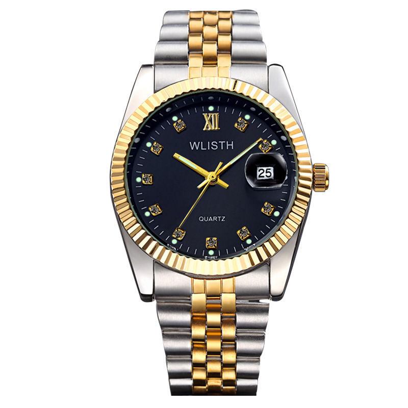 High Quality Luxury Women Men Couple Watches Stainless Steel Luminous Waterproof Sport Men Watch