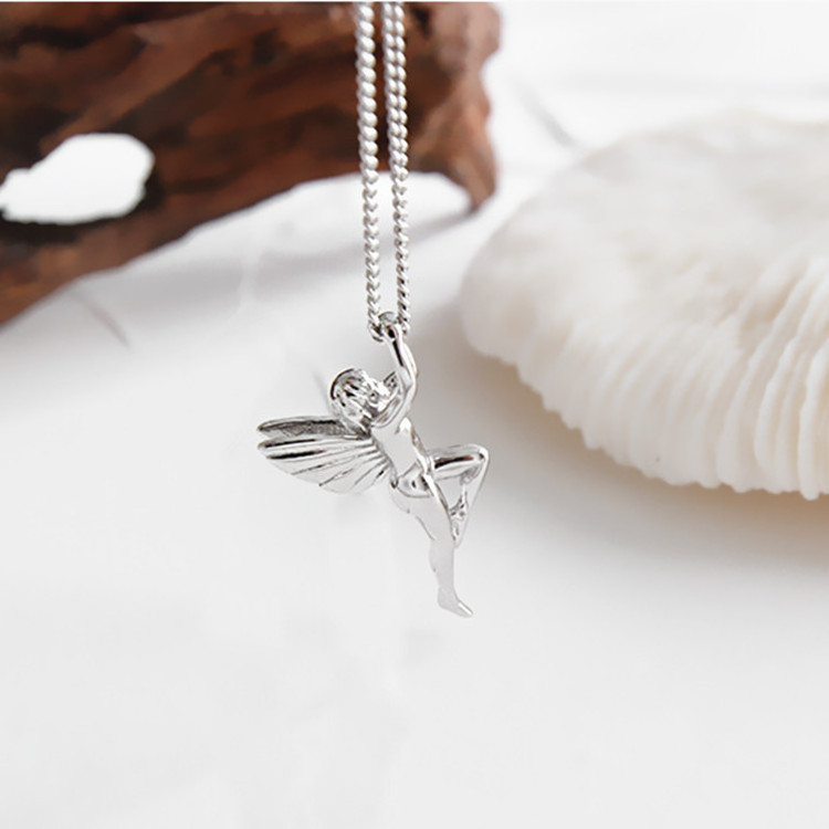 2021 New Design Lovely Guardian Angel Necklace For Girls