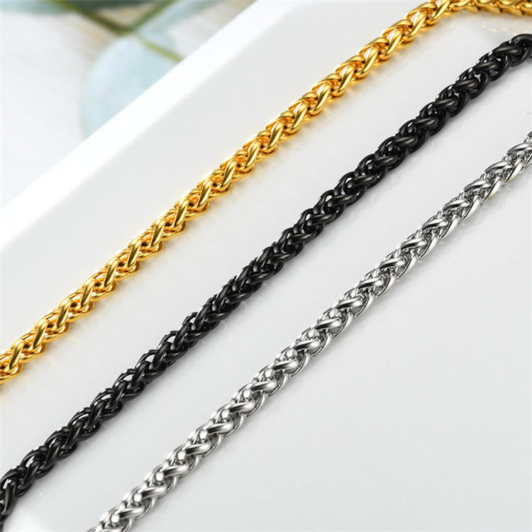 Fashion Stainless steel flower basket necklace Titanium steel chain decoration keel chain