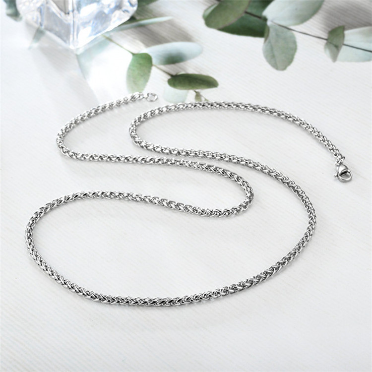 Fashion Stainless steel flower basket necklace Titanium steel chain decoration keel chain