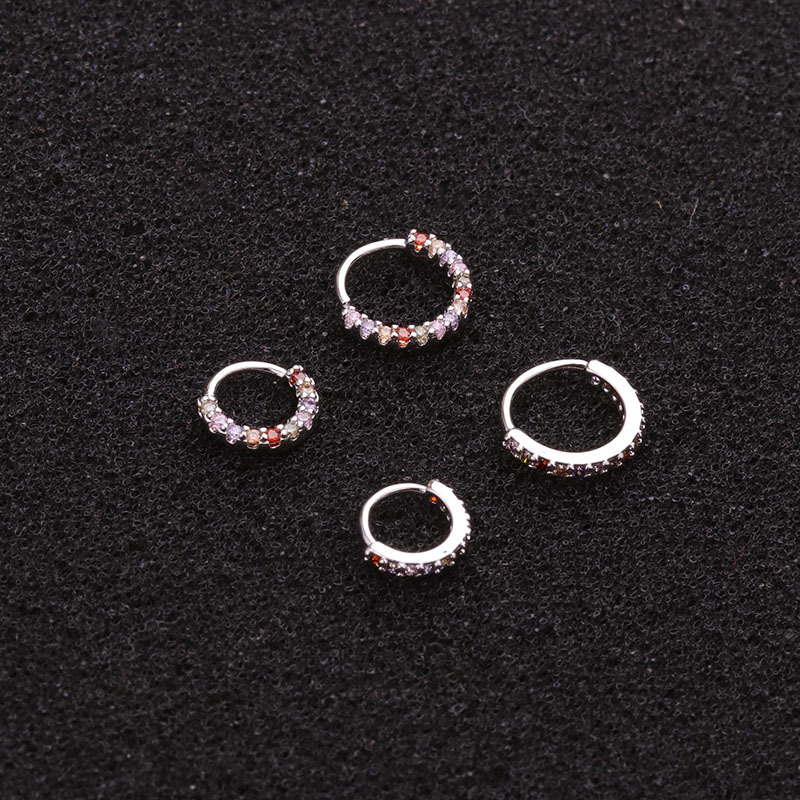 Small Hoop Earrings For Girl Rainbow Classic Minimal Simple Charming Earrings Stud Thin Hoops Small Ear Bone Studs Earing