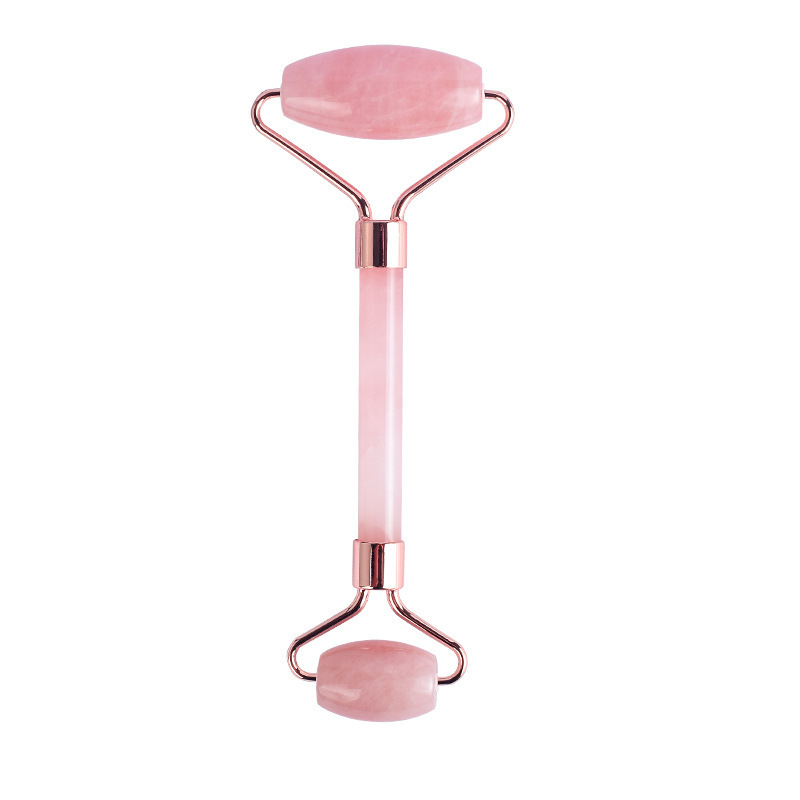 Massager For Face Lift Up Jade Stone Roller Rose Quartz Natural Crystal Stone Slimming Thin Chin Facial Skin Care Tool