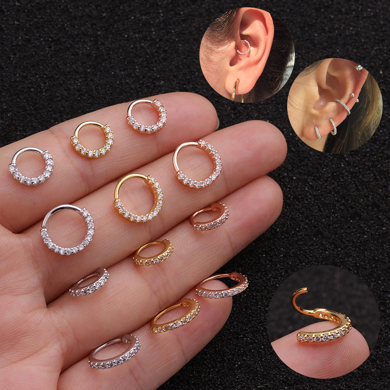 Small Hoop Earrings For Girl Rainbow Classic Minimal Simple Charming Earrings Stud Thin Hoops Small Ear Bone Studs Earing