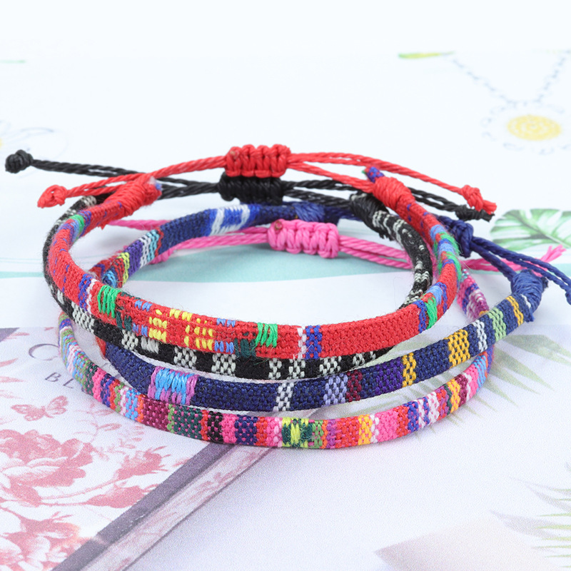 2022 GT Bohemian Rainbow Colors Braided Friendship Men Women Nepalese Nation Bracelet Handmade Boho Bracelet Anklet