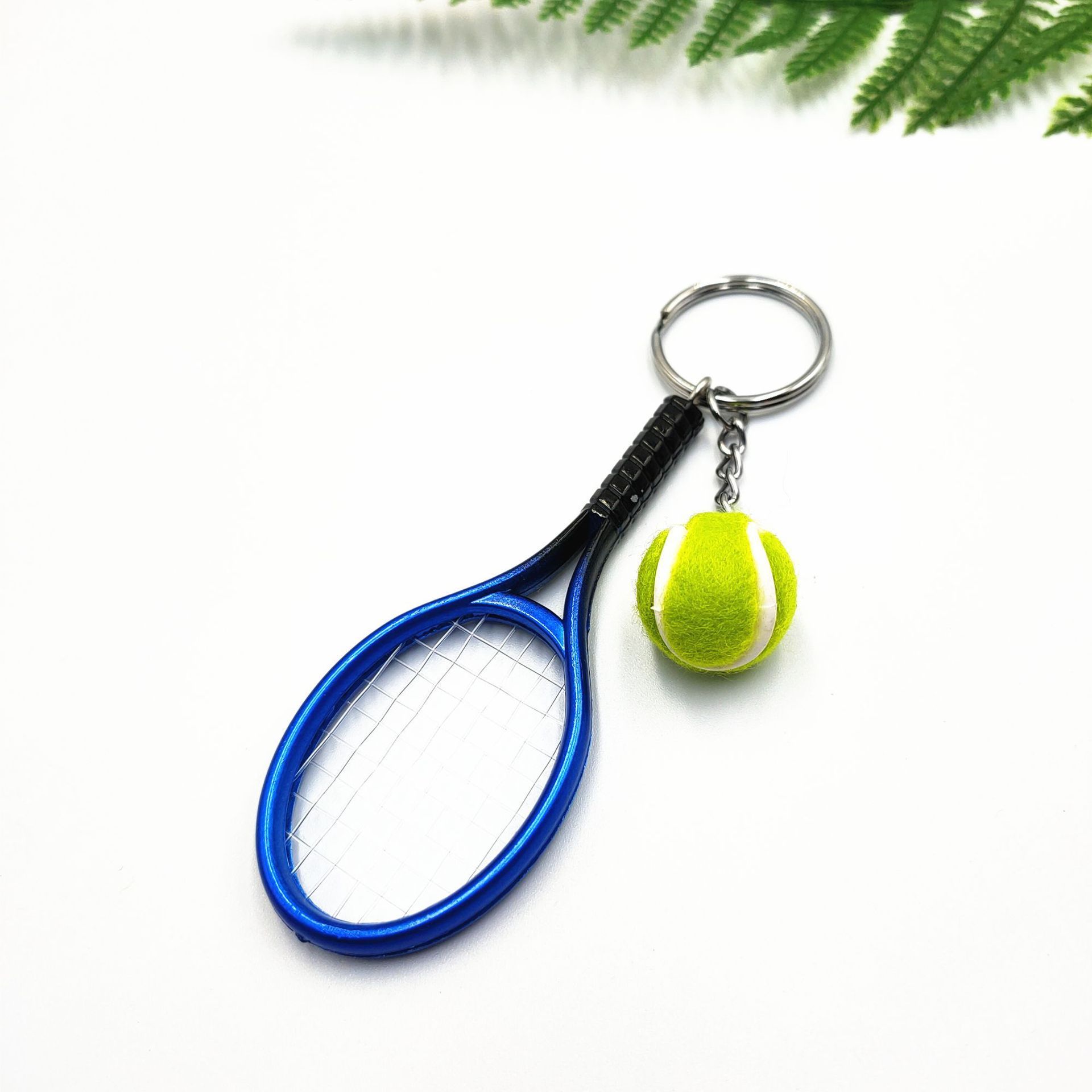 Fashion Cute Sport Mini Tennis Racket Style Pendant Keychain DIY  Tennis Racket Pendants DIY Men Jewelry Car Key Chain key Ring