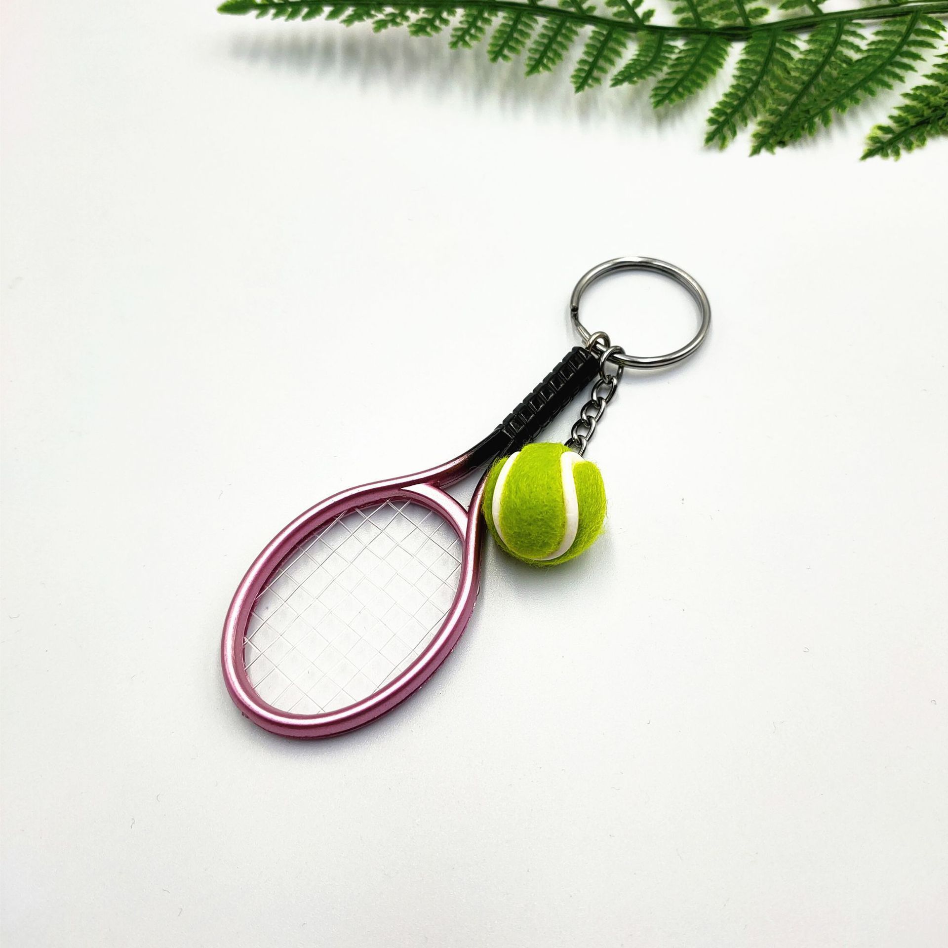 Fashion Cute Sport Mini Tennis Racket Style Pendant Keychain DIY  Tennis Racket Pendants DIY Men Jewelry Car Key Chain key Ring