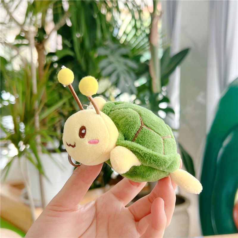 10cm Stuffed Tortoise Honeybee Dolls Creative Turtle Anime Plush Toys Soft Plush Cute Separable Turtle Plush KeyChain