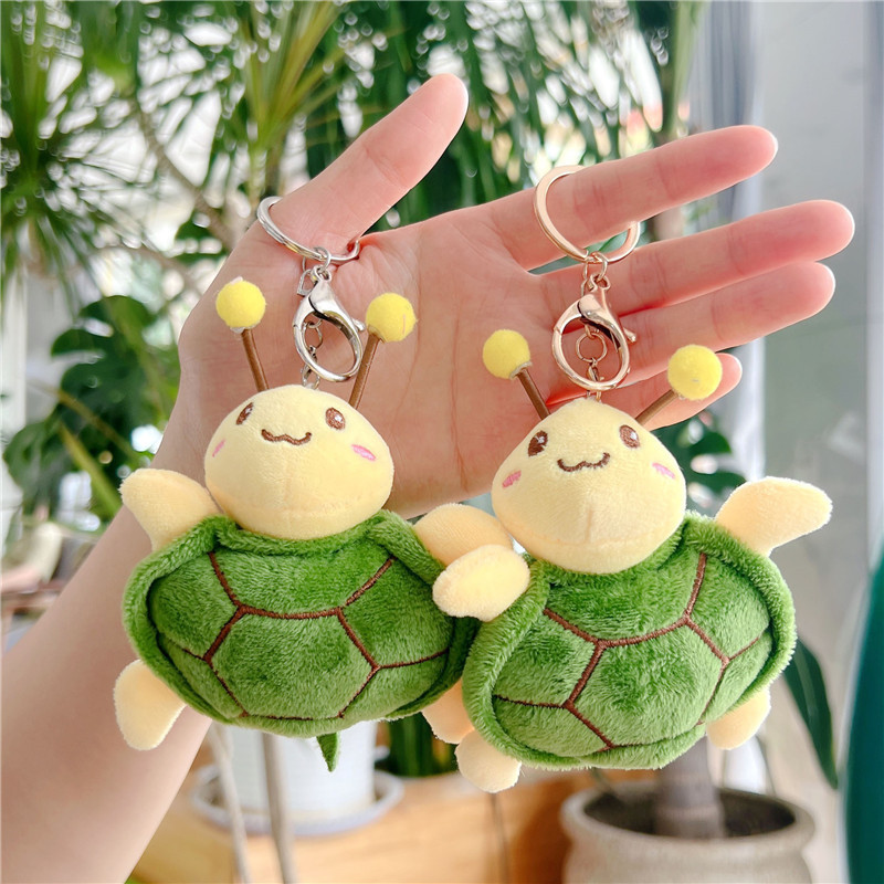 10cm Stuffed Tortoise Honeybee Dolls Creative Turtle Anime Plush Toys Soft Plush Cute Separable Turtle Plush KeyChain