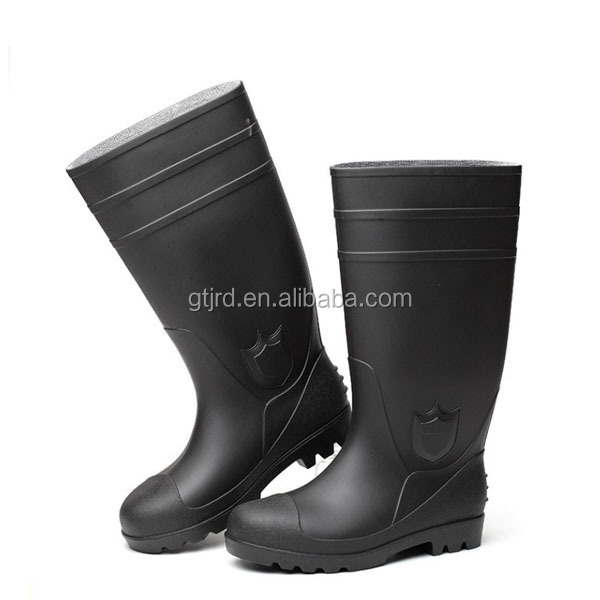 Steel toe cap boots Anti-slip Safety Waterproof PVC Working Chemical rain Boots Industrial work Safety Shoes