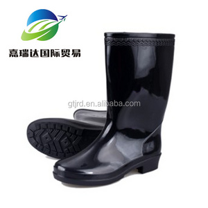 lady women mid-high black pvc safety rain Boots work boots waterproof