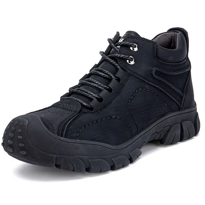 Composite Toe Genuine Leather Waterproof Men Safety Work Shoes Boots