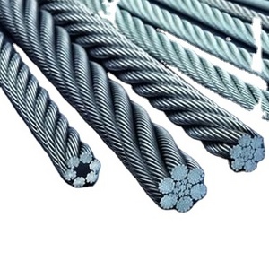 6x36 S W FC JIS G3525 En 12385 Derricking Towing Lifting Steel Wire Rope Cable 24mm 26mm 28mm 30mm