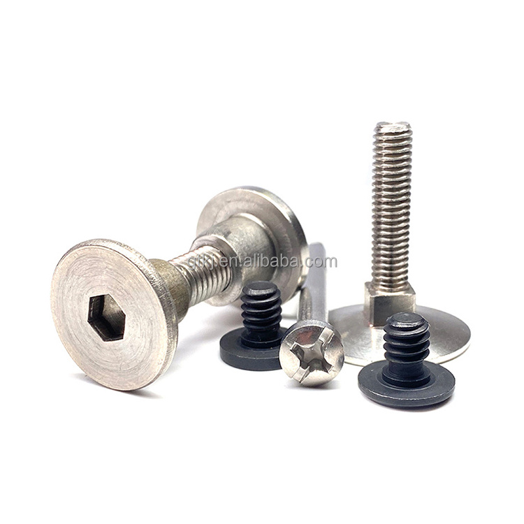 M2 M2.5 M3 M3.5 M4 M5 Booking Chicago Screws Stainless Steel Customized Flat Head Screws Binding Menu Male and Female Screws DIN