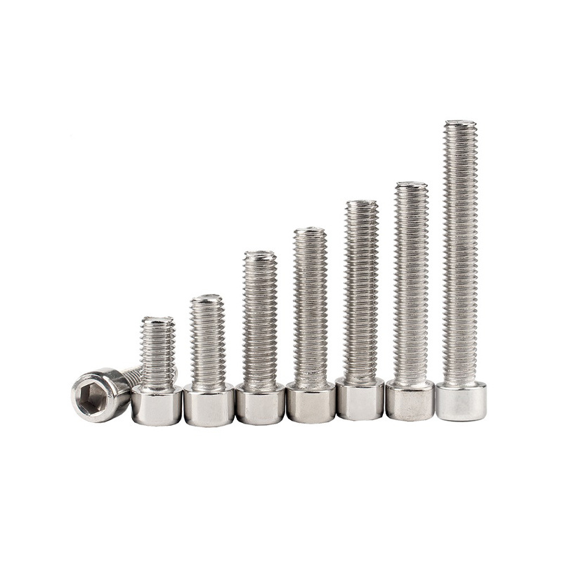 china factory customized 304 316 stainless steel hexagon socket allen head cap machine screw