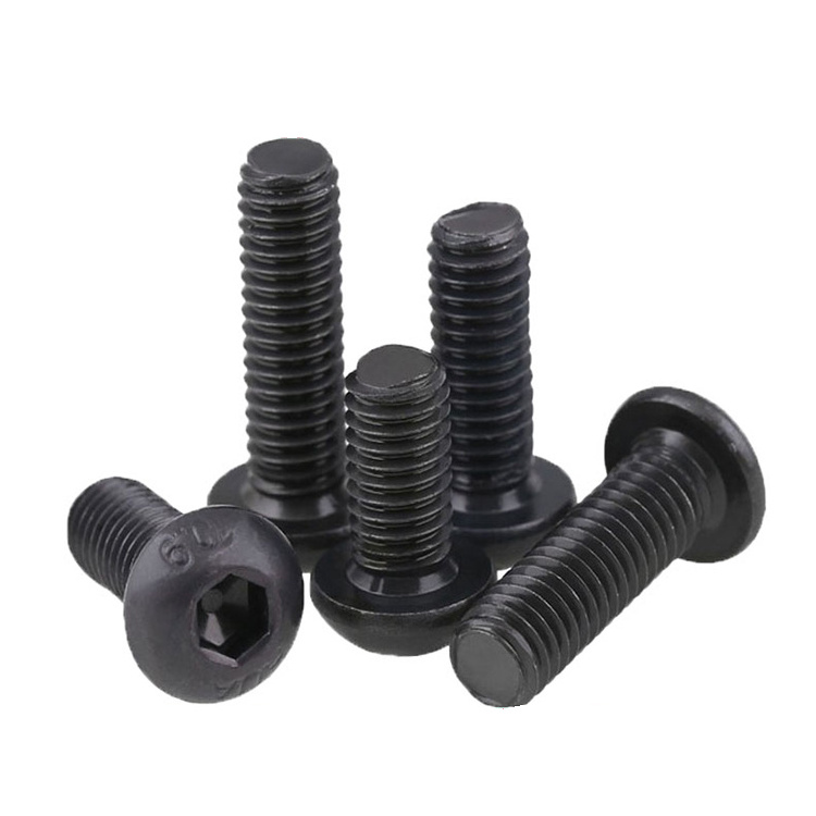 Alloy Steel 10.9 High Grade ISO 7380 Hexagon Socket Button Head Screws Black Oxide Hex Socket Cap Screw Bolt