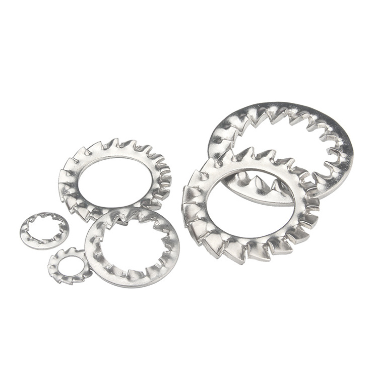 Fastener serrated Tooth Washer Spring Stainless steel Internal Serrated External Teeth Lock Washers