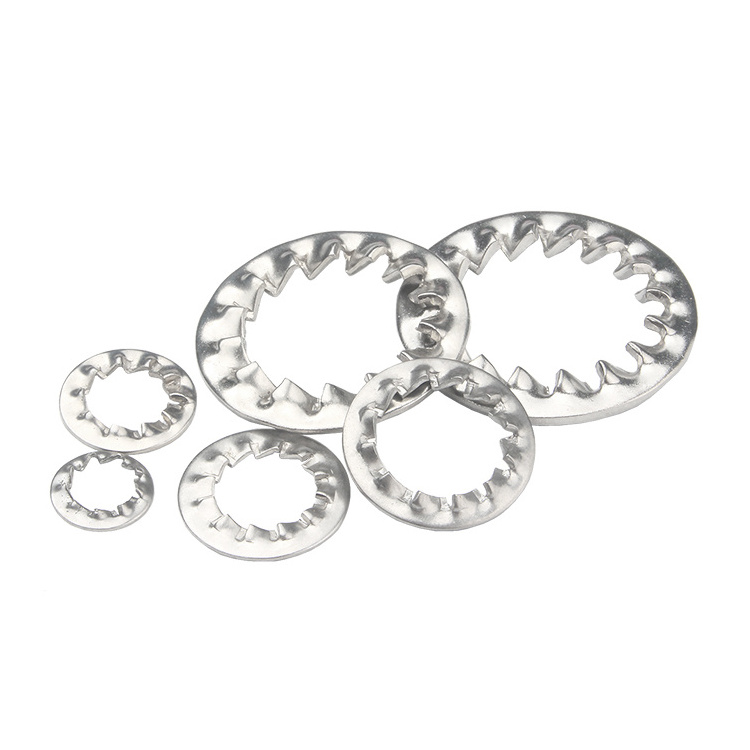 Fastener serrated Tooth Washer Spring Stainless steel Internal Serrated External Teeth Lock Washers