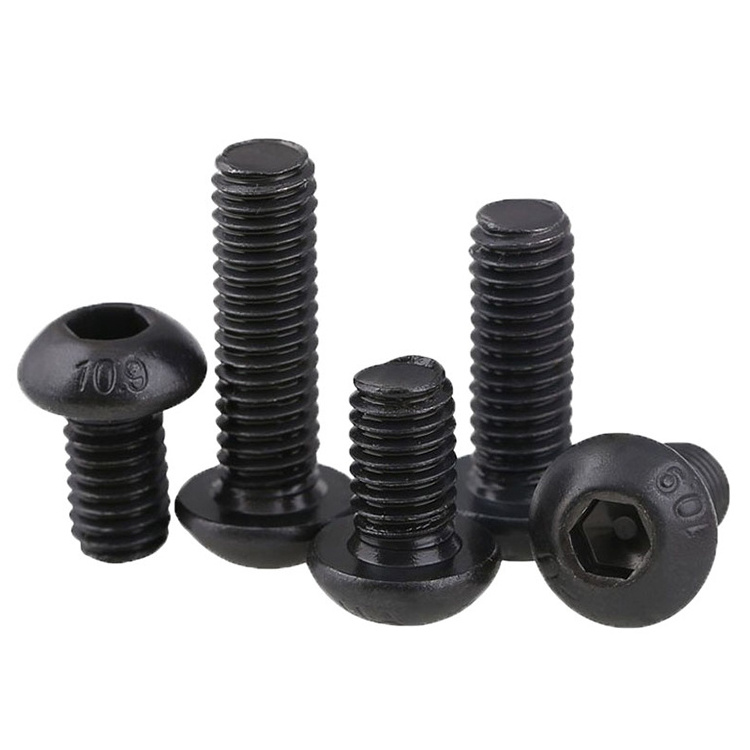 Alloy Steel 10.9 High Grade ISO 7380 Hexagon Socket Button Head Screws Black Oxide Hex Socket Cap Screw Bolt