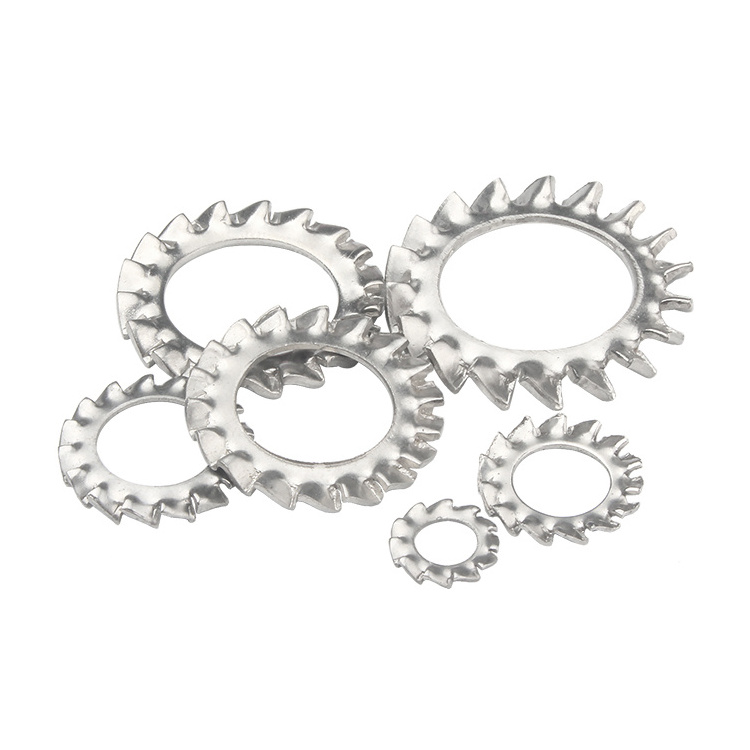 Fastener serrated Tooth Washer Spring Stainless steel Internal Serrated External Teeth Lock Washers