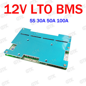 5S 12V 30A 50A 100A LTO BMS 2.3V lithium titanate battery BMS PCM protection board 5Series 6Series for 2.4V LTO battery pack