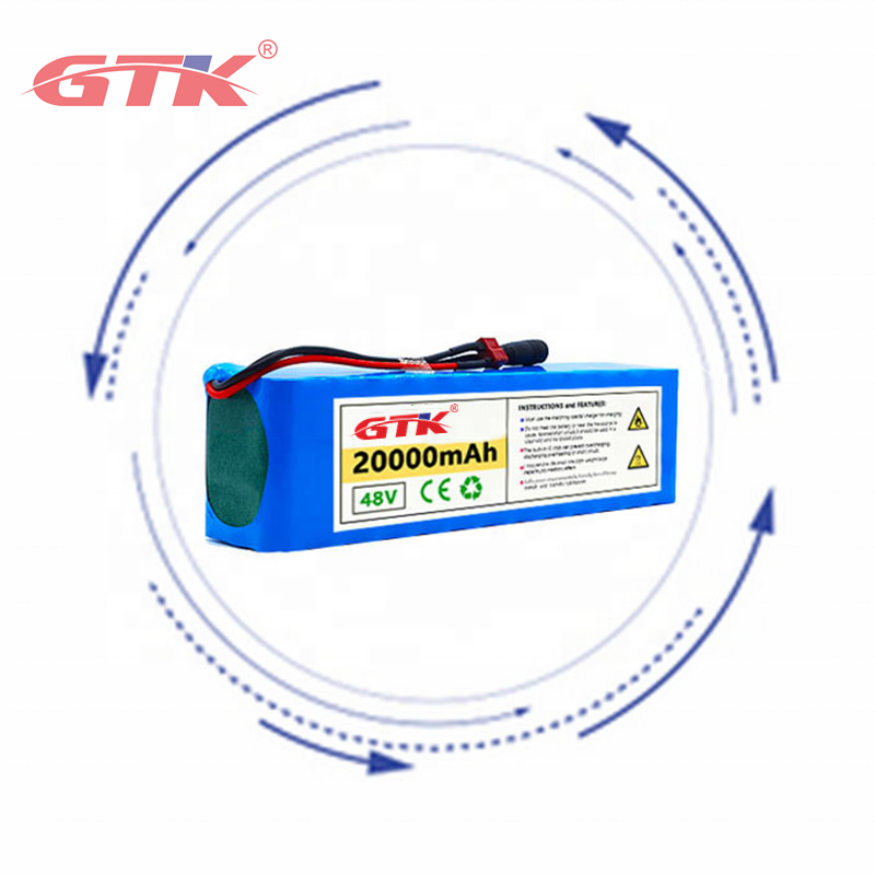 GTK 48V 20AH 18650 13S3P high power  portable and rechargeable high working density 800W electric bicycle battery  with BMS