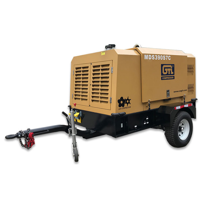 390CFM 7BAR Portable Mobile Diesel or Screw mounted Skid mounted Air Compressor