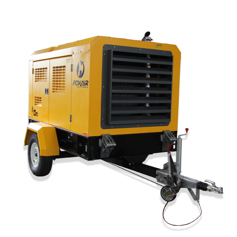 GTL factory supplied mobile air compressor and diesel compressor from 55CFM to 1250CFM by use Cummins engine\Perkins engine